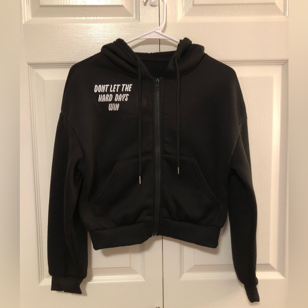 Black Women's Hoodie Sweater - Picture 2 of 5